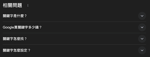 People Also Ask版位